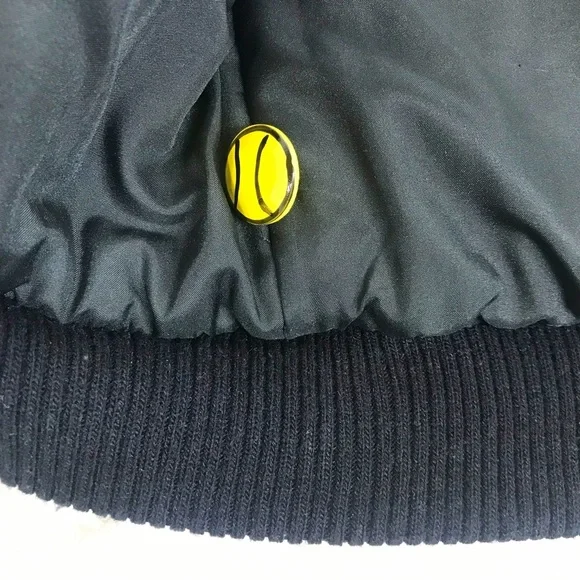 VINTAGE Hand Painted Bomber Jacket Tennis‎ Wearable Art Artsy 80s 90s Size Small - Picture 13 of 15